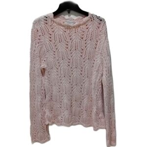 Worthington Essentials loose knit crochet sweater